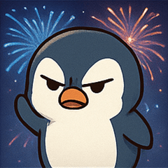 [LINEスタンプ] 花火のペンギン@SFW