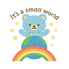 [LINEスタンプ] 空色のくま。1（星と惑星）