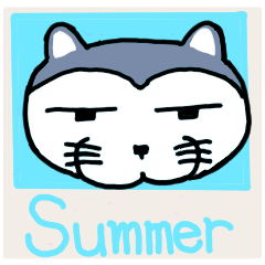 [LINEスタンプ] にゃんこのふじおくん夏