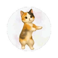 [LINEスタンプ] 猫が踊っててすみません（文字なしver） 