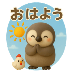 [LINEスタンプ] ずっと使える！もちもちペンギン