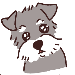 [LINEスタンプ] シュナウザーのきもち1 