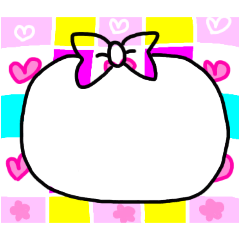 [LINEスタンプ] ポップ！！りぼんのフレーム