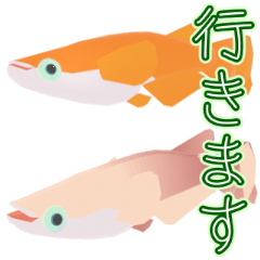 [LINEスタンプ] 動くメダカ7