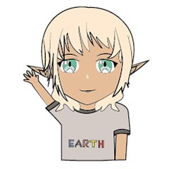 [LINEスタンプ] 地球でのダークエルフの日常生活