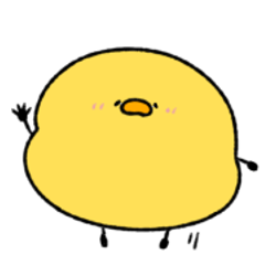 [LINEスタンプ] へんてこなヒヨコ カップルの会話