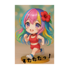 [LINEスタンプ] 運動かいりちゃん♪