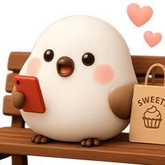 [LINEスタンプ] 【3D】家族と使える♡ふわふわシマエナガ