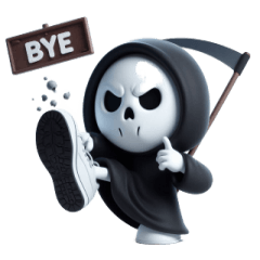 [LINEスタンプ] 死神はただくだらないことを言いたいだけ