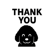 [LINEスタンプ] standard poodle black