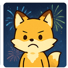 [LINEスタンプ] 花火キツネ@SFW