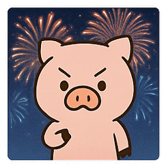 [LINEスタンプ] 花火ブタのハッピーナイト@SFW
