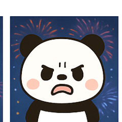 [LINEスタンプ] 花火パンダのわくわくナイト@SFW