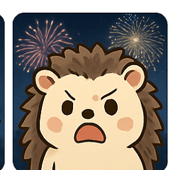 [LINEスタンプ] 花火ハリネズミのきらきらナイト@SFW