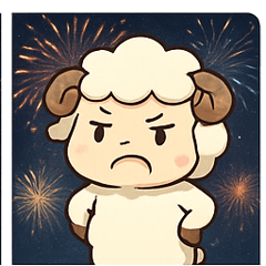 [LINEスタンプ] 花火ヒツジのふわもこナイト@SFW