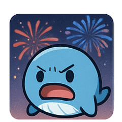 [LINEスタンプ] 花火クジラのドリーミーナイト@SFW