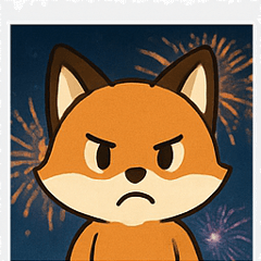 [LINEスタンプ] 花火キツネのきらめきナイト@SFW