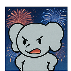 [LINEスタンプ] 花火ゾウのドリーミーナイト@SFW