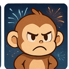 [LINEスタンプ] 花火サルのわくわくナイト@SFW