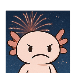 [LINEスタンプ] 花火ウーパールーパー@SFW