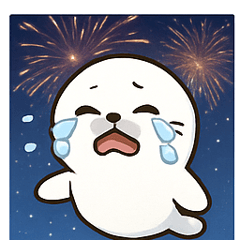 [LINEスタンプ] 花火のアザラシ@SFW