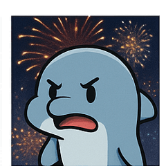[LINEスタンプ] 花火のイルカ@SFW