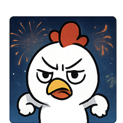 [LINEスタンプ] 花火ニワトリのマジカルナイト@SFW