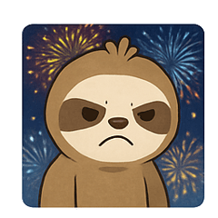 [LINEスタンプ] 花火ナマケモノのほっこりナイト@SFW