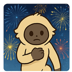 [LINEスタンプ] 花火テナガザルのわくわくナイト@SFW