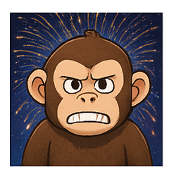 [LINEスタンプ] 花火チンパンジーのにぎやかナイト@SFW
