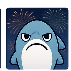 [LINEスタンプ] 花火サメのクールナイト@SFW