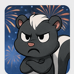 [LINEスタンプ] 花火スカンクのきらめきナイト@SFW