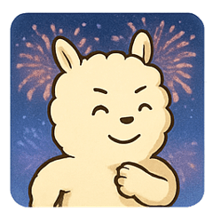 [LINEスタンプ] 花火のアルパカ@SFW