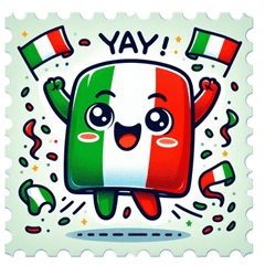 [LINEスタンプ] かわいいイタリア国旗