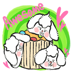 [LINEスタンプ] もちゃっぷ アンゴラウサギ！！～その2～