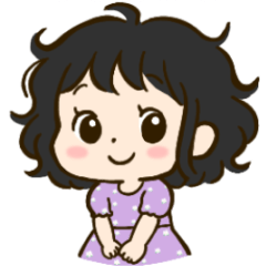 [LINEスタンプ] 可愛い癖毛の女の子スタンプ