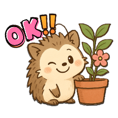 [LINEスタンプ] ビビりハリネズミ＊ピリ日常スタンプ4