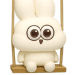 [LINEスタンプ] 元気いっぱいの3D太っちょうさぎ