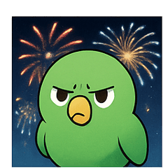 [LINEスタンプ] 花火インコ@SFW