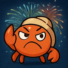 [LINEスタンプ] 花火とゴソゴソヤドカリ@SFW