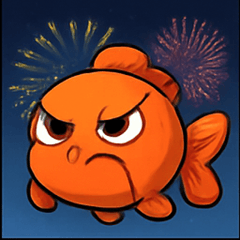 [LINEスタンプ] 花火とひらひら金魚@SFW