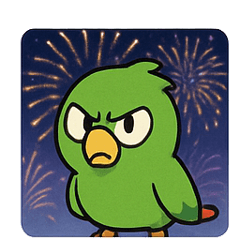 [LINEスタンプ] 花火とおしゃべりオウム@SFW