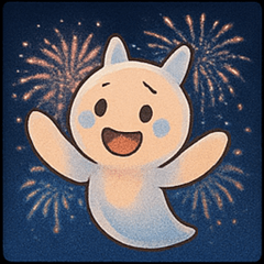 [LINEスタンプ] 花火とひらひらクリオネ@SFW