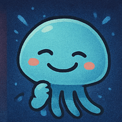 [LINEスタンプ] 花火とふわふわクラゲ@SFW