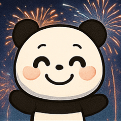 [LINEスタンプ] 花火とまんまるパンダ@SFW