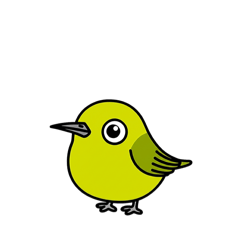 [LINEスタンプ] メジロリン（挨拶 文字無し①）