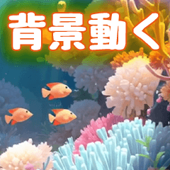[LINEスタンプ] 背景が動く！きらめく海の癒しスタンプ