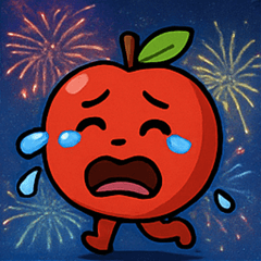 [LINEスタンプ] 花火とシャキッとリンゴ@SFW