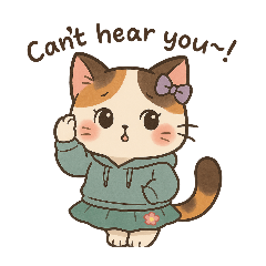 [LINEスタンプ] にゃこの日常英語版