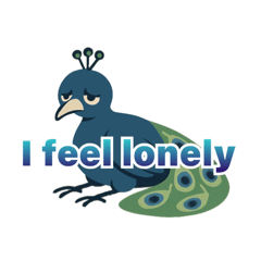 [LINEスタンプ] 孔雀の世界E＆J